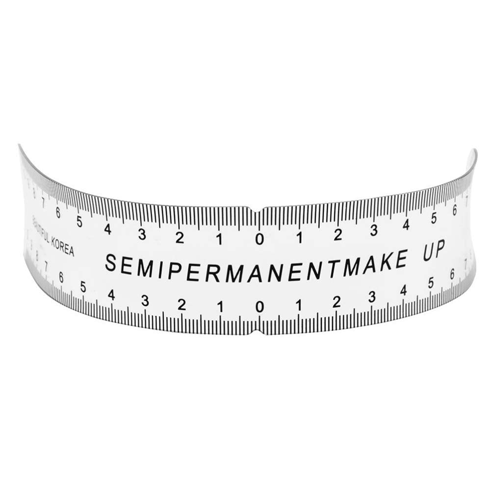 Healifty Eyebrow Embroidery Ruler Plastic Curved Makeup