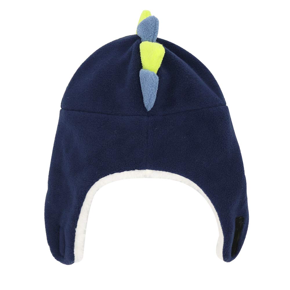 Baby Boy Sherpa Hats and Mittens Set Toddler Gloves Warm Fleece Winter Hat Baby Girl Dinosaur Navy 6-12 Months