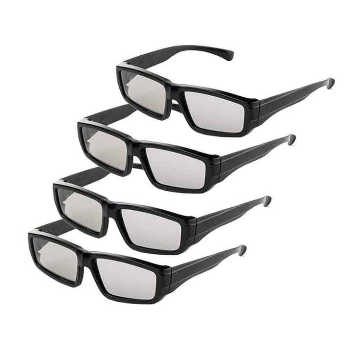 4 Pack Passive Circular Polarized RealD 3D Glasses for 