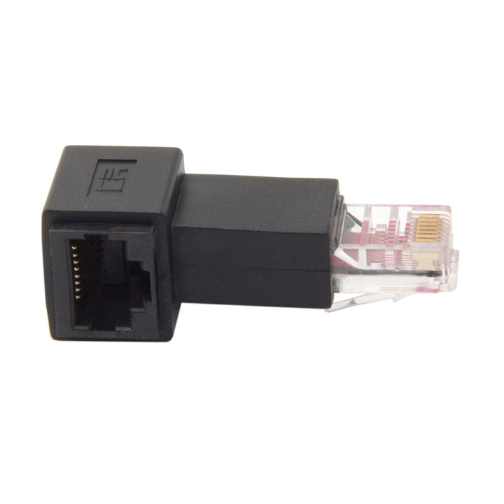 Right Angled 90 Degree 8P8C FTP STP UTP Cat 5e Male to Female LAN Ethernet Network Extension Adapter