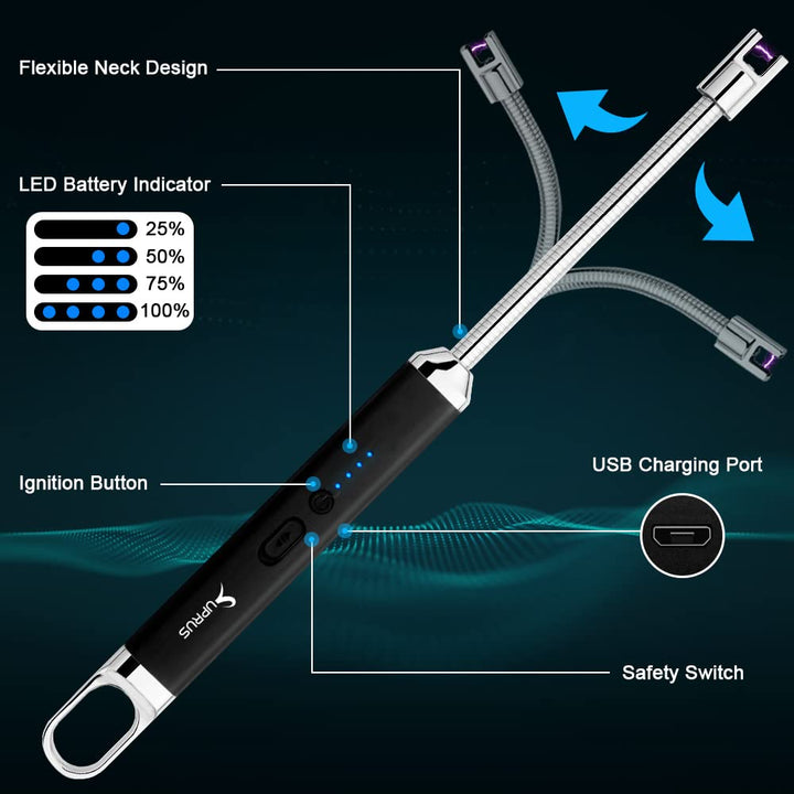 SUPRUS Lighter Rechargeable USB Lighter Arc Electric Li