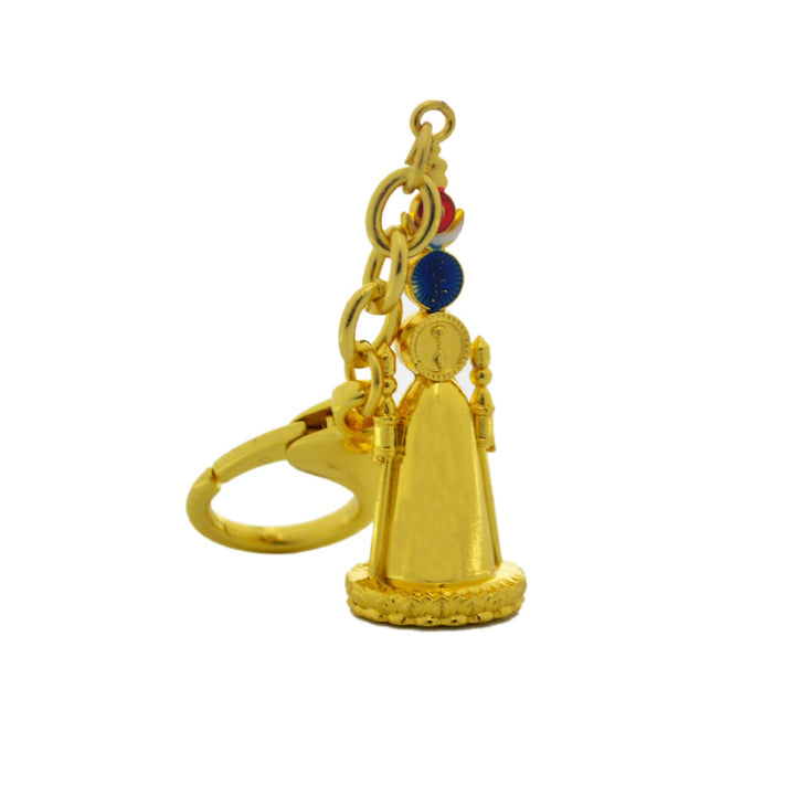 Feng Shui Sun &amp; Moon 5 Element Pagoda Amulet Keychain