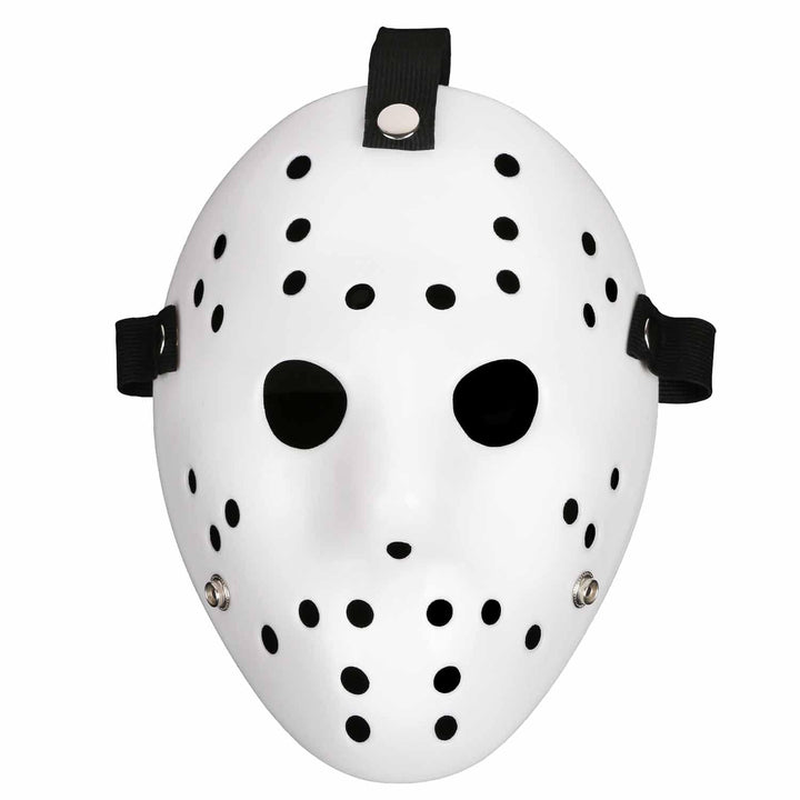 Mask Cosplay Halloween Costume Mask Prop Horror Hockey Pure White