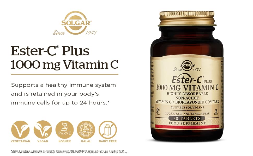 Solgar Ester-C Plus 1000 mg Vitamin C (Ascorbate Comple