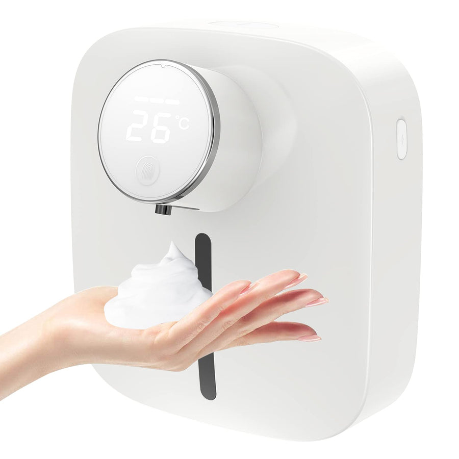 LAND CAST 10.82oz/320ml Automatic Soap Dispenser, Touchless Soap Dispenser, Foaming Soap Dispenser,IPX4 Waterproof Liquid Soap Dispenser for Kitchen Sink Bathroom Hotel Restaurant (Blue)