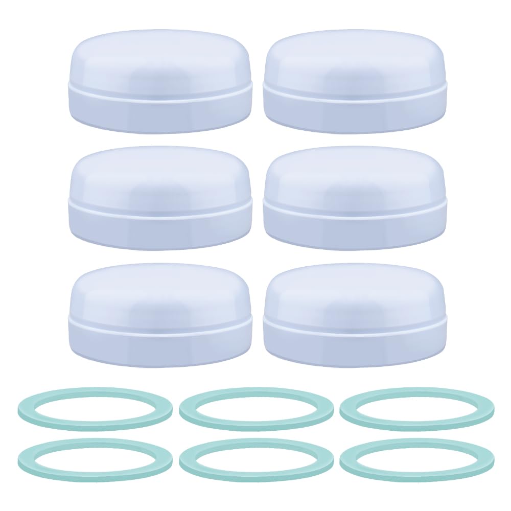Maymom Travel Bottle Caps Compatible with Avent Bottle; Cap Replace Avent Natural Bottle Screw Ring n Sealing Disc; Fit Avent Anti-colic Polypropylene, Glass Bottle, Avent PP, Bottle Lids Replacement
