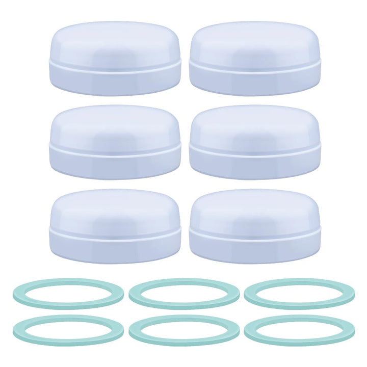 Maymom Travel Bottle Caps Compatible with Avent Bottle; Cap Replace Avent Natural Bottle Screw Ring n Sealing Disc; Fit Avent Anti-colic Polypropylene, Glass Bottle, Avent PP, Bottle Lids Replacement