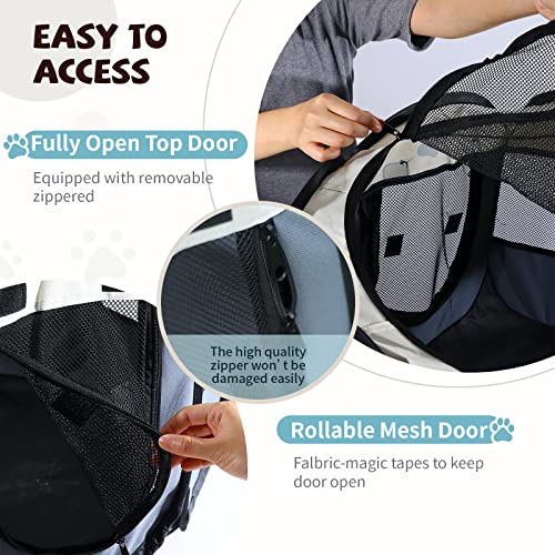 SENCONE Portable Pet Playpen, Dog Playpen Foldable Pet Exercise Pen Tents Dog House Playground for Puppy Dog/Cat Indoor Outdoor Travel Camping Use