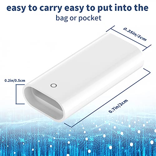 [Apple MFi Certified] Apple Pencil Charger Adapter, Lightning Cable Charging Adapter Connector, Compatible with Apple Pencil 1st Accessories Female to Female Charger Connector (White)