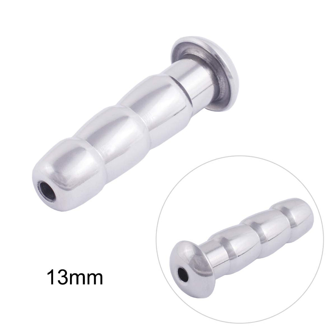 TERNENCE Urinary Plug 50mm Long Stainless Steel Catheters Male Sound urethral Dilator Inserts Penis Plug for Men, 14 Sizes Optional G013 (13mm)