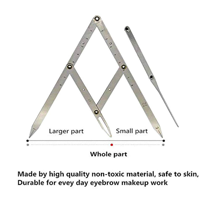 Eyebrow Golden Ratio Caliper Stencil Ruler with Flexibl
