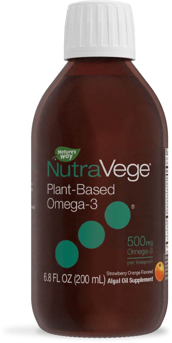 Nature's Way NutraVege Omega-3 Plant Based, Supports Cardiovascular, Eye, and Brain Function*, 6.8 oz