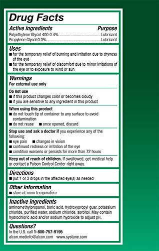 Systane Ultra Lubricant Eye Drops, 60 Count (Pack of 1)