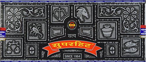 SUPERHIT100GM Super Hit Incense, Case of 6/100 GM, Black