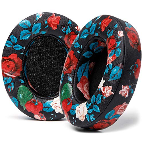 Wicked Cushions Replacement Ear Pads for Beats Studio 2 &amp; 3 (B0501, B0500) Wired &amp; Wireless | Does NOT Fit Beats Solo | Softer PU Leather, Enhanced Foam &amp; Stronger Adhesive | Black Floral