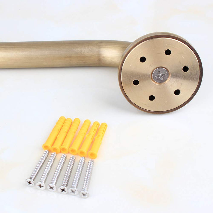 Heavey Duty Grab Bar, 16-Inch Sturdy Hand Rail, Stylish Bathroom Armrest, Antique Brass Finish, Good for Senior, Kids, Elderly