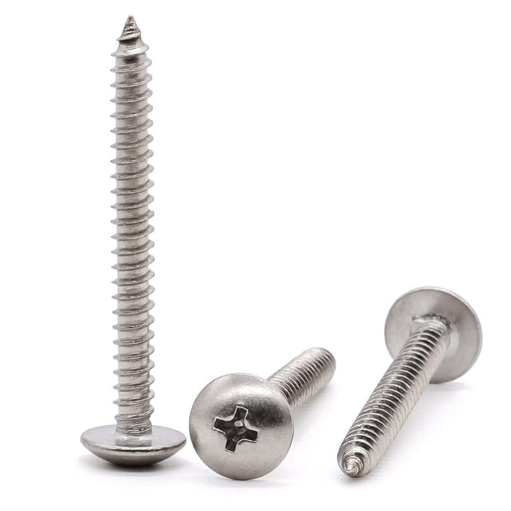 Glvaner 30 Pcs #10 x 1-1/2 Stainless Steel Truss Head Wood Screws Self Tapping Screws Sheet Metal Tek Screws