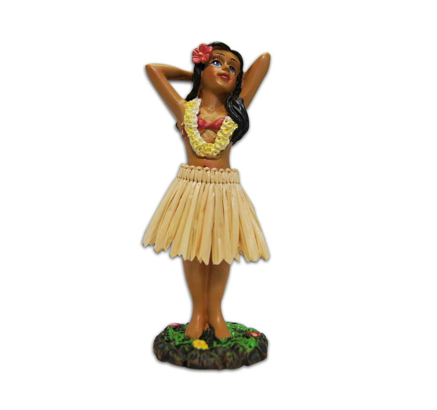 Hula Girl Posing Mini Dashboard Doll 4.4 inches