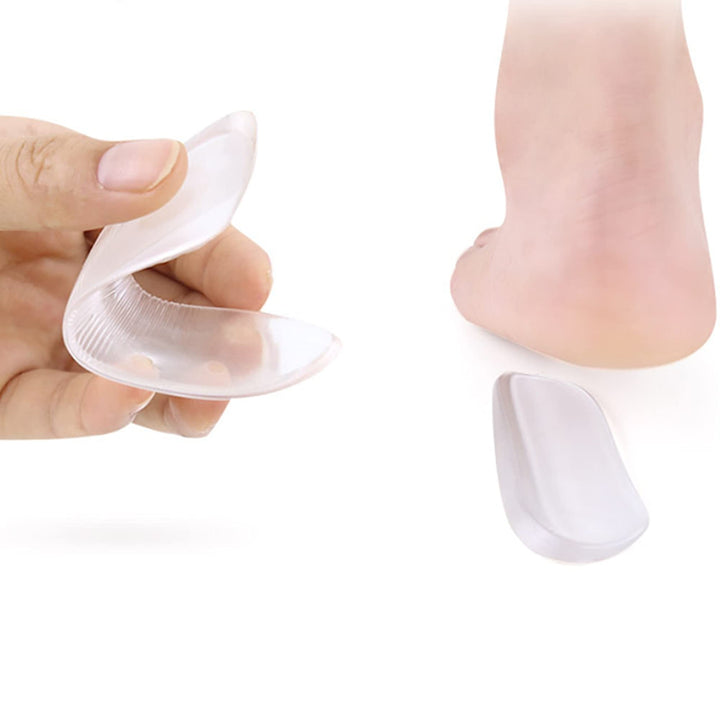 Medial &amp; Lateral Heel Wedge Silicone 2 Pairs - Universal - Adhesive Shoe Insert for Knock Knee Pain, Bow Legs, Foot Alignment - Pronation, Supination