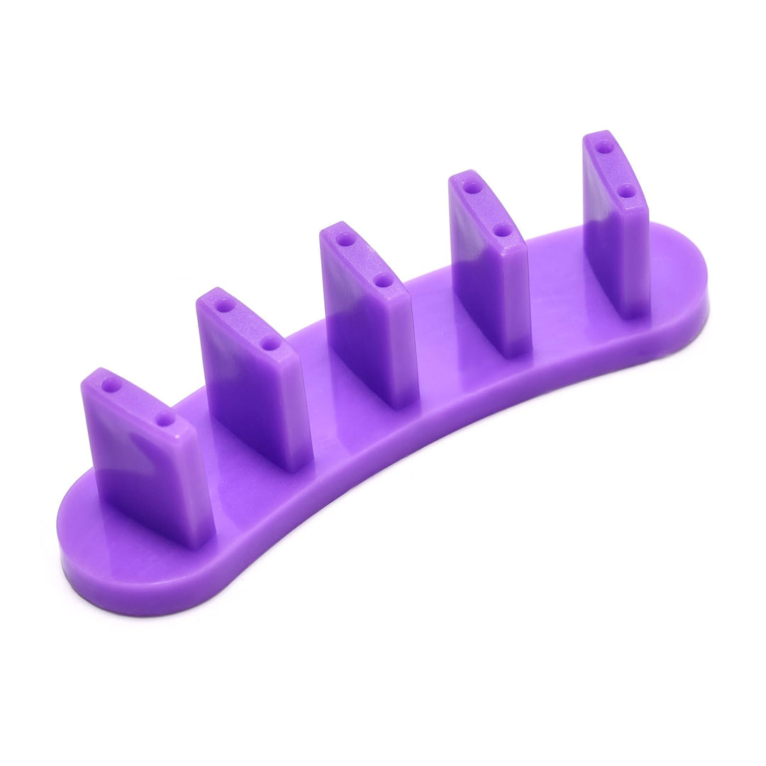 Purple: 3Pcs False Nail Art Tips Practice Display Stand Tool for Gel Nail Polish DIY Nail Training Tools (Purple)
