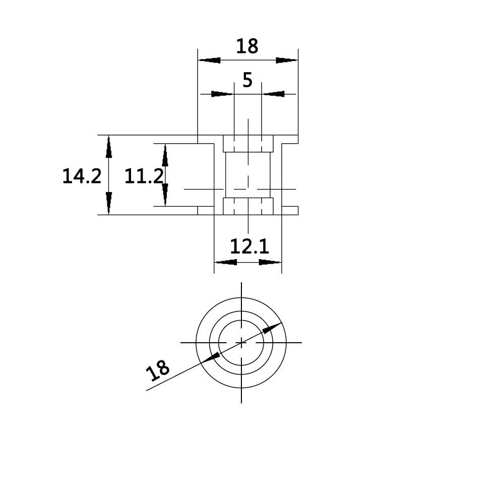 WINSINN GT2 Idler Pulley 20 Teeth 5mm Bore 10mm Width T