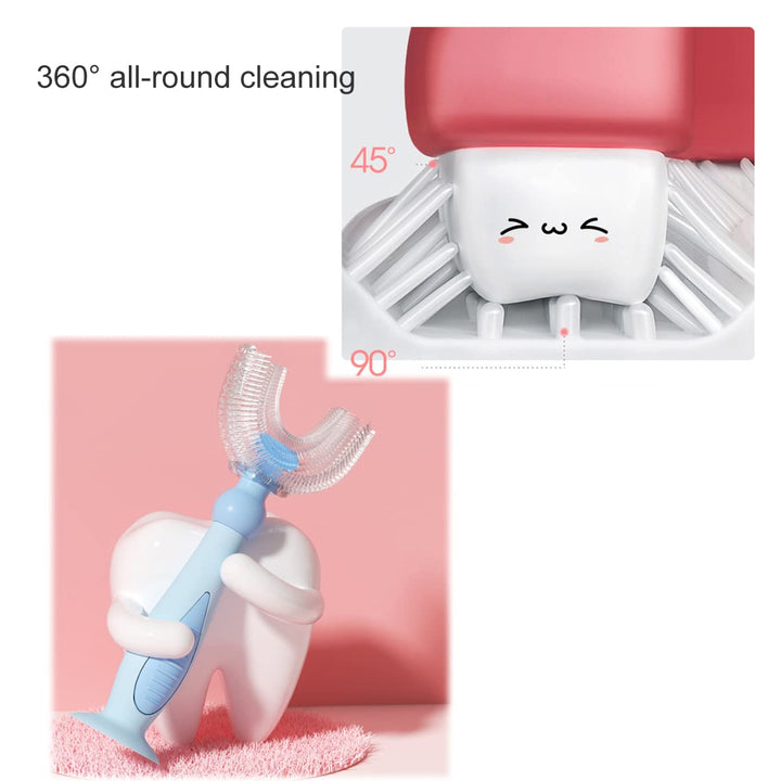 Manual U-Shaped Toothbrushes for Kids 2-12 Years, Upgra