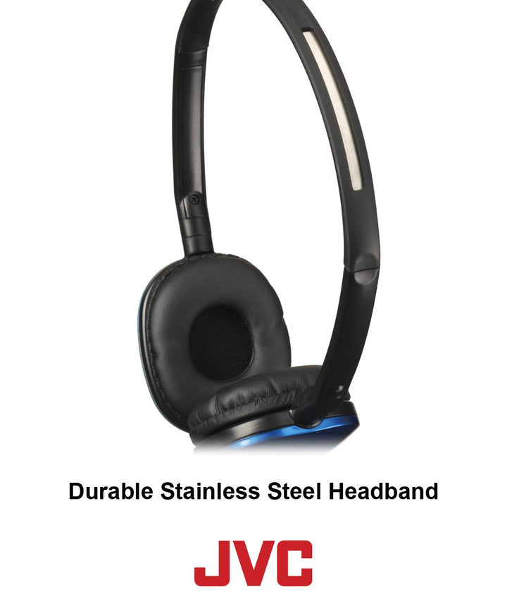 Violet Flat and Foldable Colorful Flats On Ear Headphone with 3.94 foot Gold Plated Phone Slim Plug HAS160V