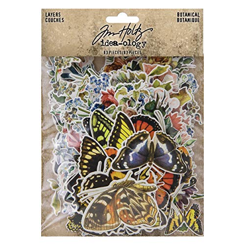 Tim Holtz Idea-ology Layers-Botanicals, 83 Pieces, TH93554