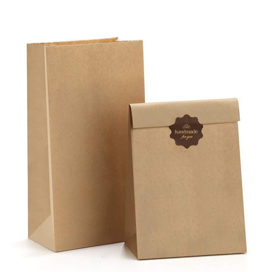 BagDream Paper Lunch Bags 4lb 100Pcs Snack Bags, Craft 