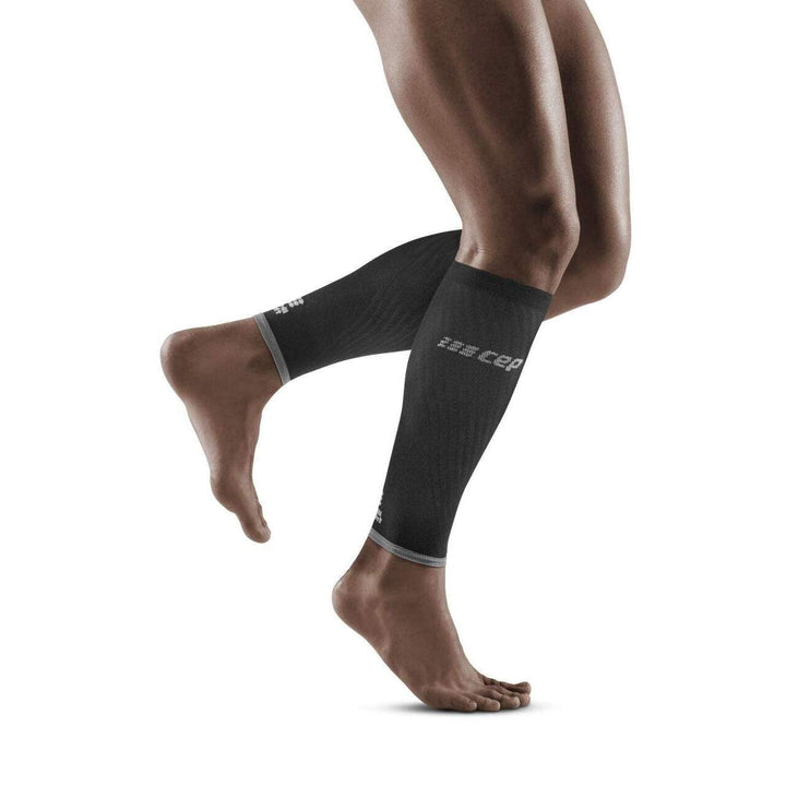 Men&#39;s Ultralight Compression Calf Sleeves Black/Light Grey Size 3