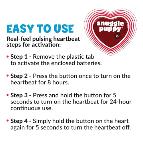 Original Snuggle Puppy Toys - Heartbeat Puppy for Dogs - Dog Plush for Anxiety Relief, Calming Aid, and Comfort Toy for Behavioral Training in Biscuit