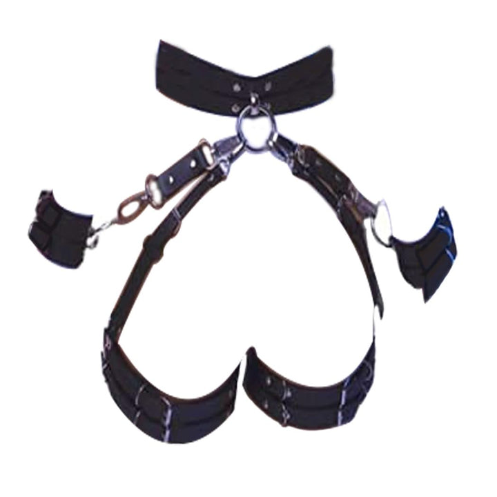 Abien Punk Body Chain Sexy Leather Leg Chains Belt Harness Thigh Chain Rave Party Nightclub Body Accessories for Women Black