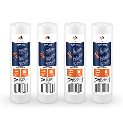 10” x 2.5” Whole House and Reverse Osmosis Sediment 1 Micron Water Filter Cartridge | COMPATIBLE WITH: Culligan P1, Pentek P1, PD-1-934, P5, AP110, WFPFC5002, CFS110, RS14, WHKF-GD05 (4-PACK)