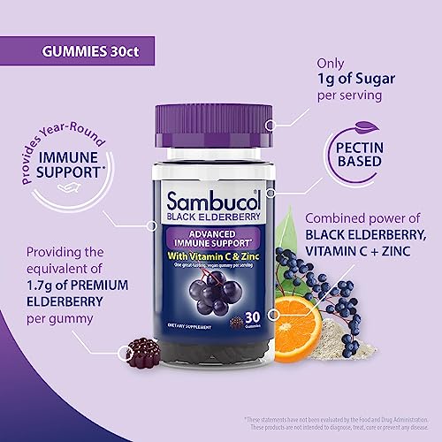 Sambucol Black Elderberry Gummies - Elderberry with Zin