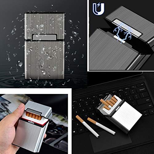 Cigarette Case Brushed Metal Cigarette Case with Magnet