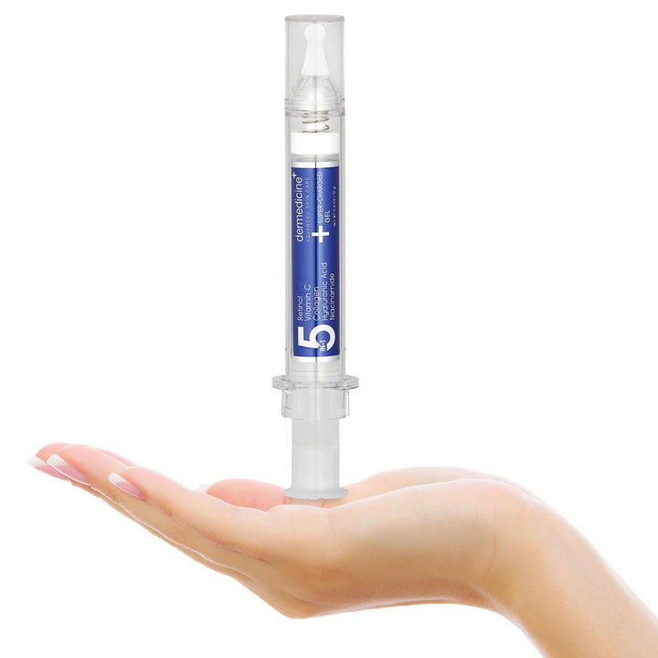 5 in 1 Super-Charged Gel for Face with Retinol, 3 Vitamin C, Collagen, Hyaluronic Acid, Niacinamide | May Help Improve Appearance of Fine Lines and Reduce Appearance of Dark Spots | .4 oz / 2 g