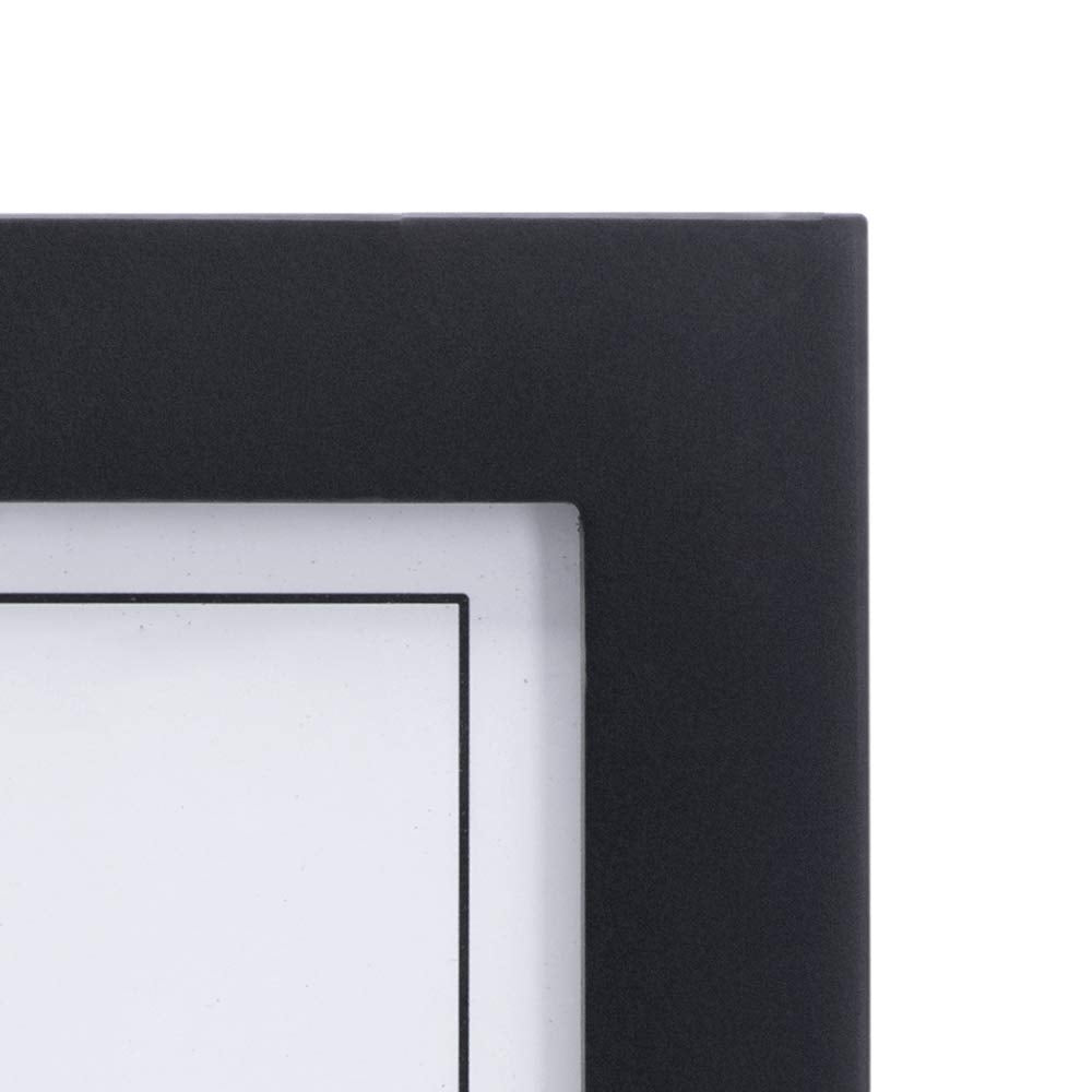 8x10 Picture Frame - Wide Real Wood Molding, Real Glass - Black