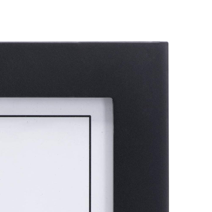 8x10 Picture Frame - Wide Real Wood Molding, Real Glass - Black