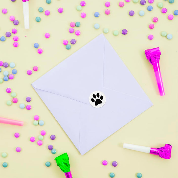 Chocolate Drop Labels Stickers, Birthday, Cat Dog Animal Paw Print, 216-Pack, For Hershey&#39;s Kisses Party Favors, Gifts, Decorations