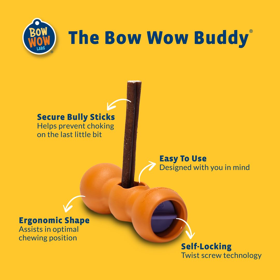 Original Bow Wow Buddy Safety Device | Bully Stick Holder for Dogs (S)