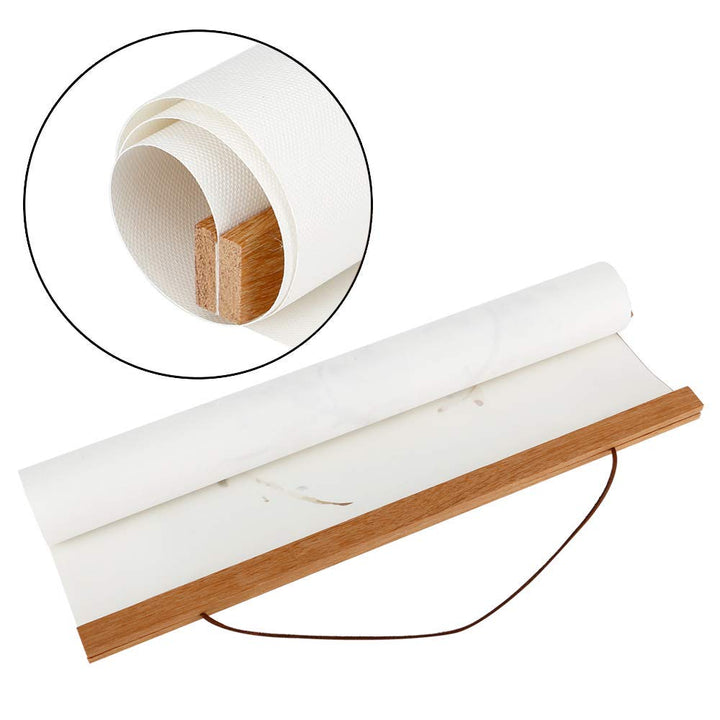 2 Pack Magnetic Poster Hanger Frame, 18x24 18x12 18x28 Light Wood Wooden Magnet Canvas Artwork Print Dowel Poster Hangers Frames Hanging Kit (Teak Wood, 18, 2 Packs)