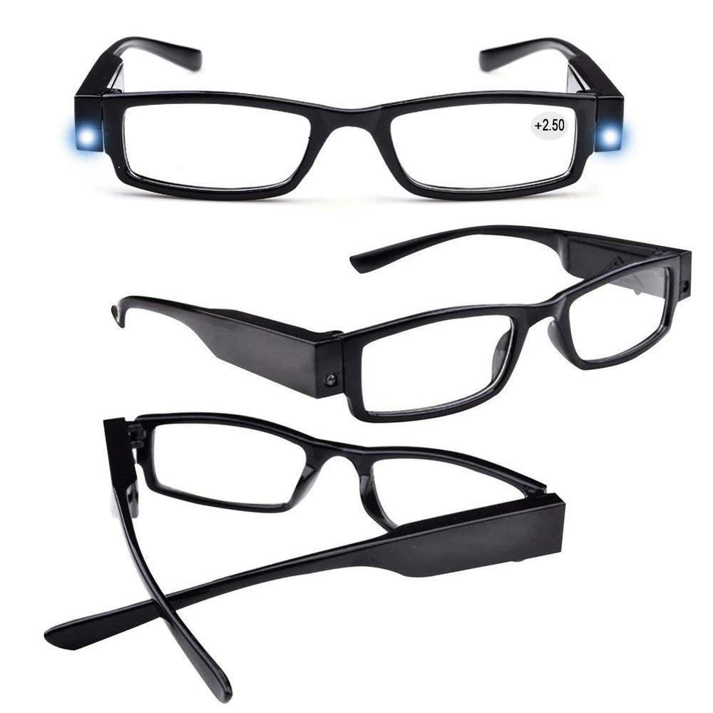 4 Pcs Reading Glasses Led Readers with Lights Fashion G