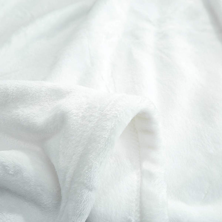 All-Season Ivory White Flannel Fleece Baby Blanket for Girls &amp; Boys - Ultra Soft Plush Thin Kids Toddler Blanket for Crib, Pram Strollers, Sofa, 100% Microfiber Polyester 27x39
