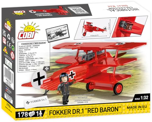 Historical Collection: The Great War Fokker DR.1 Red Baron Plane,7+ years,178 pcs