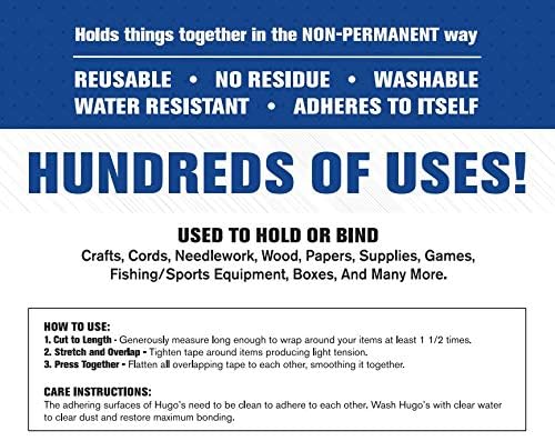 Hugo&#39;s Amazing Tape 50 Foot Roll x 1 Wide Reusable Double Sided Non-Stick Adhesive