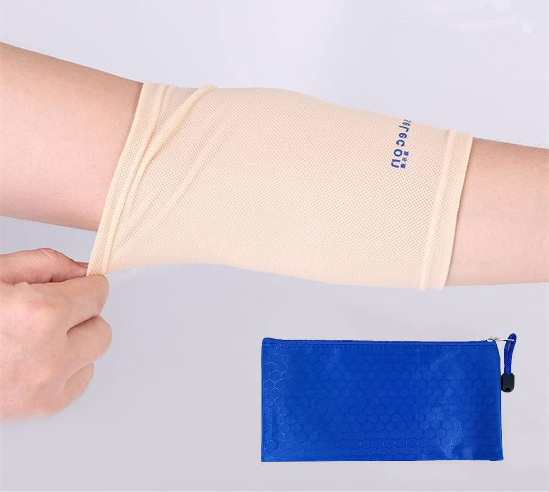 PICC Line Cover, PICC Nursing Sleeve Cast Protector for Adult Kids,(Weight: 88-210 Pounds), Breathable, Ultra-Soft, Beige (L)