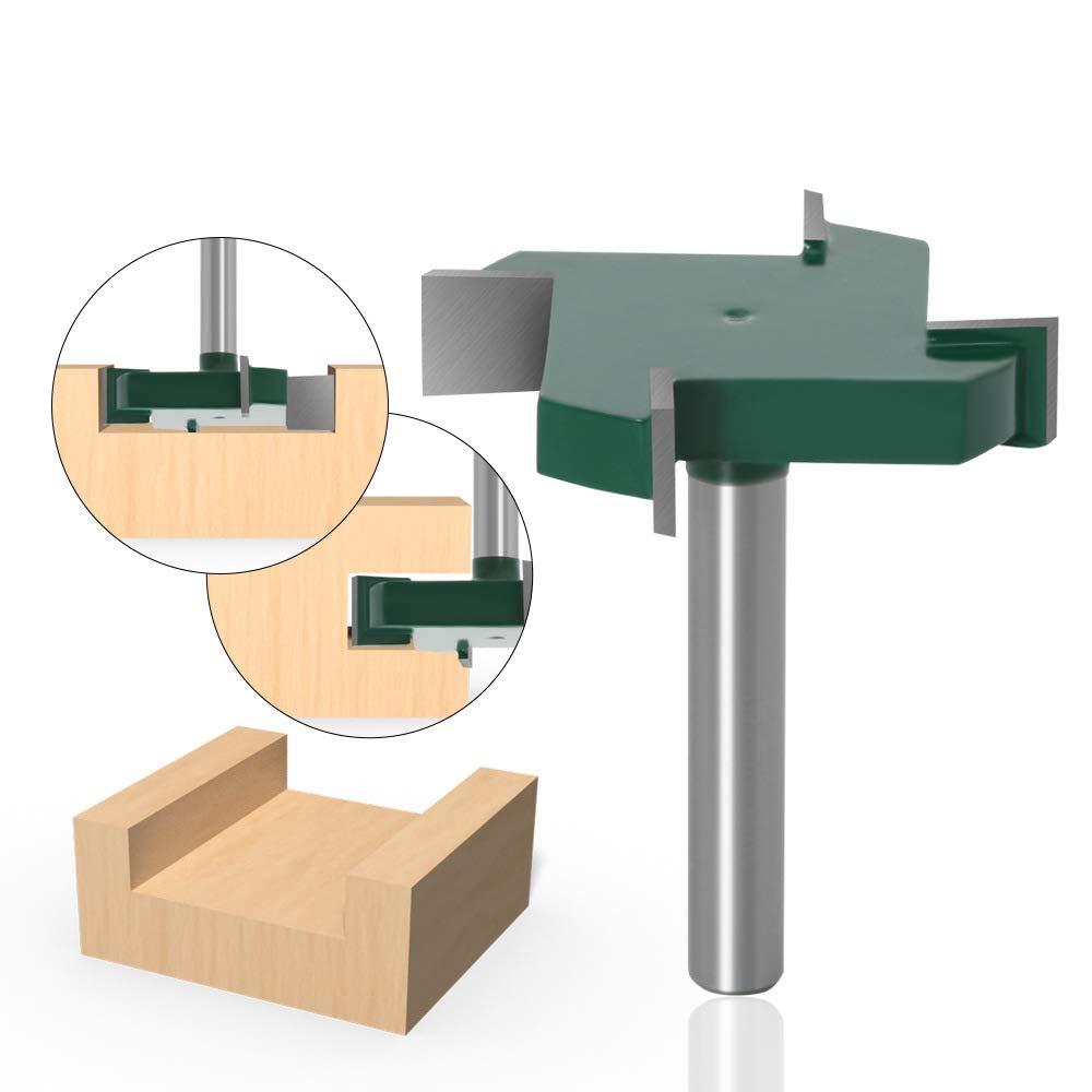 CNC Spoilboard Surfacing Router Bit, 1/4 Inch Shank Slab Flattening Planing Bits 40mm Cutting Diameter Carbide Planer Bit, 1/4 Inch Cutting Height Woodworking Router Tool