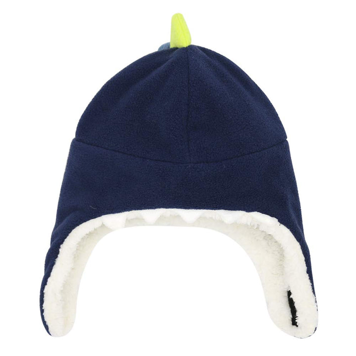 Baby Boy Sherpa Hats and Mittens Set Toddler Gloves Warm Fleece Winter Hat Baby Girl Dinosaur Navy 6-12 Months