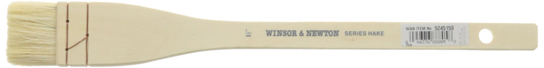 Winsor &amp; Newton Hake Wide Flat Wood Handle Brush-1