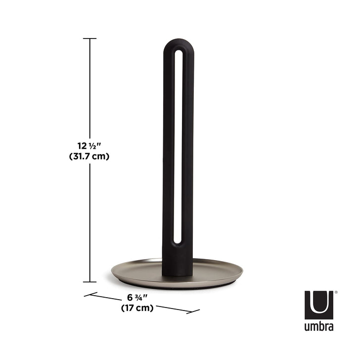 Umbra 1005264-047 Keyhole Paper Towel Holder,Black/Nickel